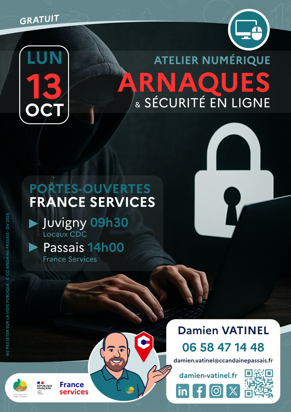 Affiche arnaques 2025